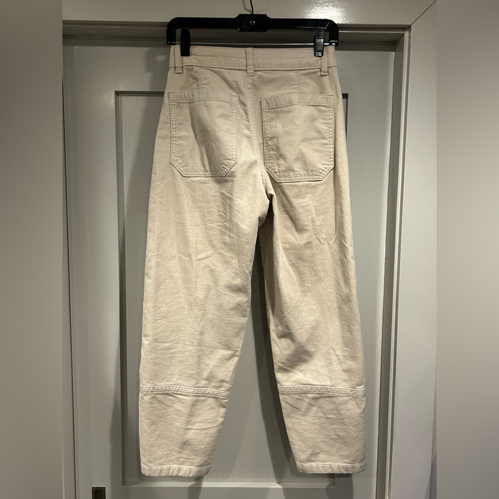 Everlane Women’s Light-Weight Ivory Corduroy Barrel Pants Size 0